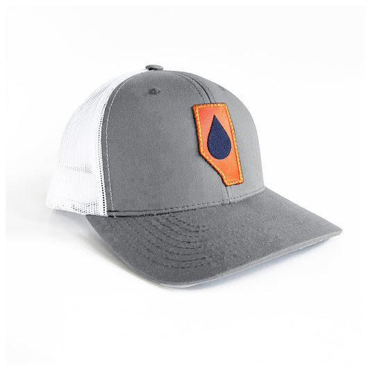 Alberta Oil - Grey & White - Retro Trucker Cap