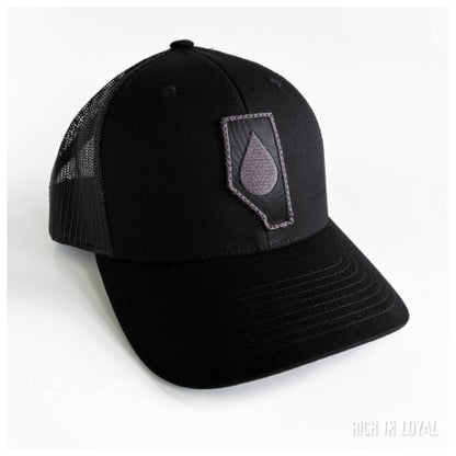 Alberta Oil - Black - Retro Trucker Cap