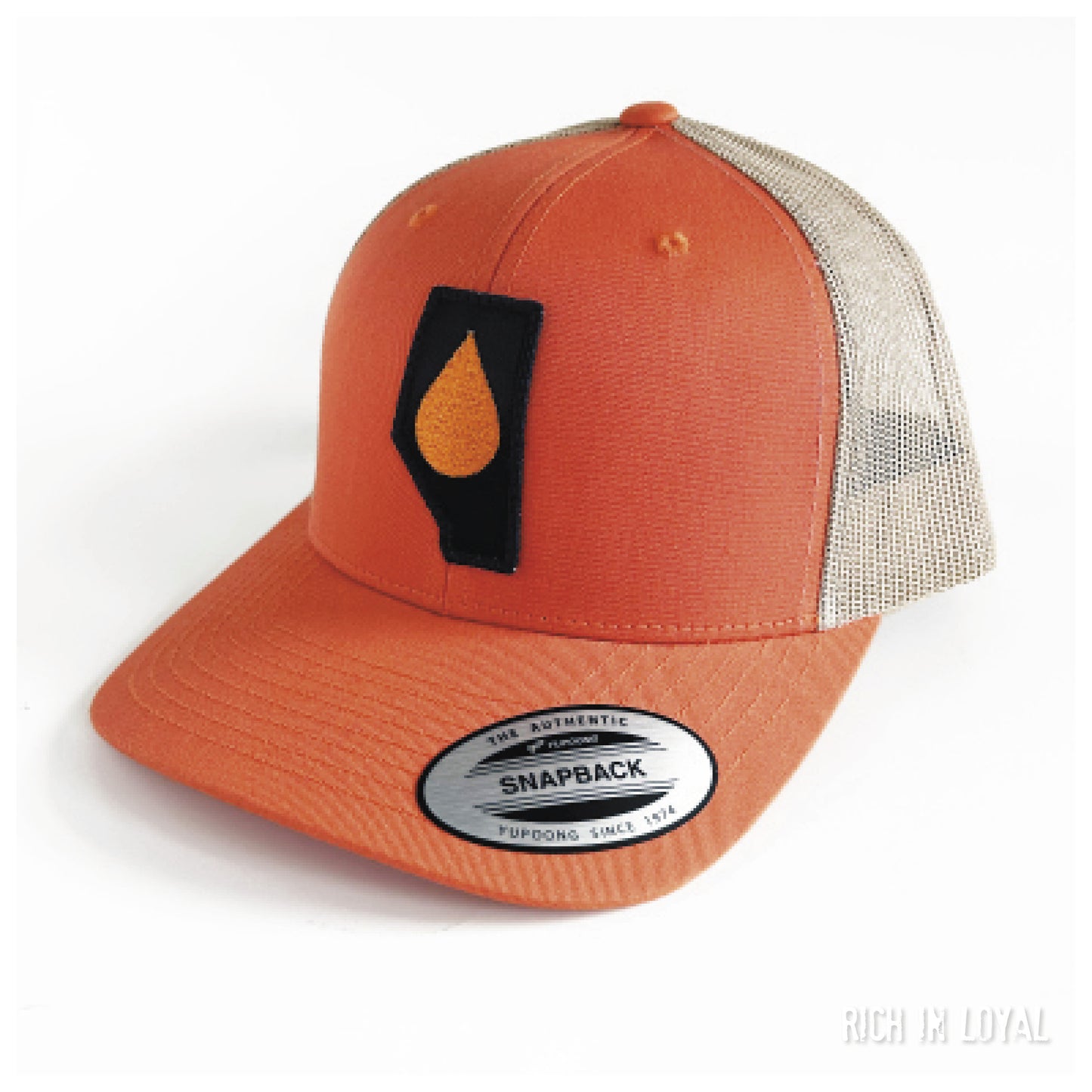 Alberta Oil - Orange & Tan - Retro Trucker Cap