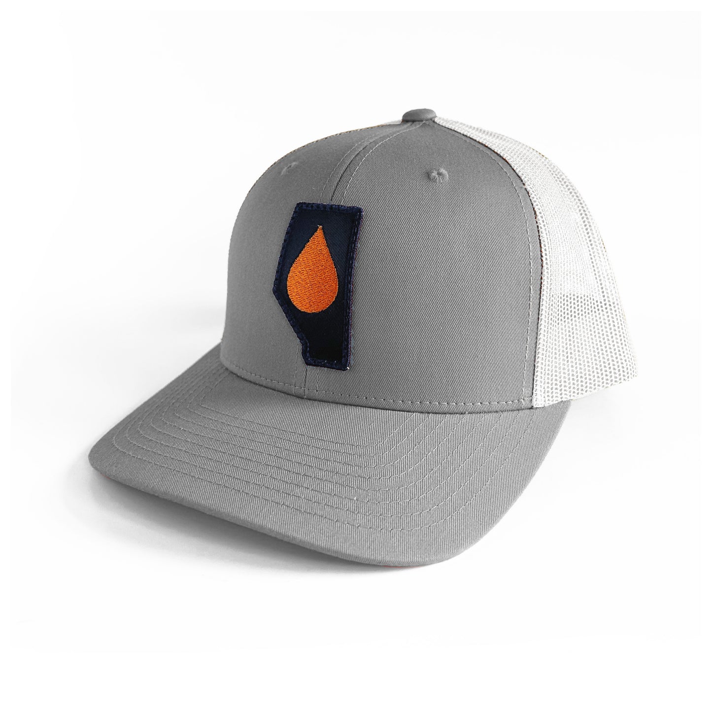 Alberta Oil - Grey & White - Retro Trucker Cap